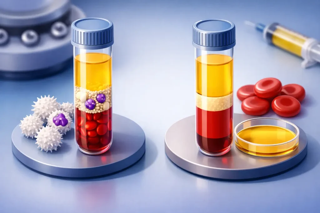 PRP leucocitario vs no leucocitario en clínica
